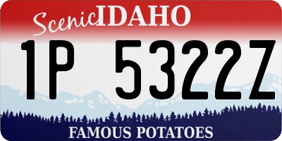 ID license plate 1P5322Z