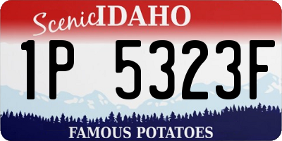 ID license plate 1P5323F