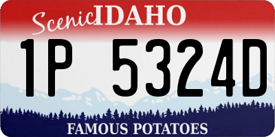 ID license plate 1P5324D