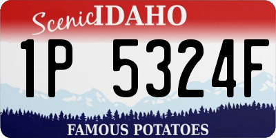 ID license plate 1P5324F