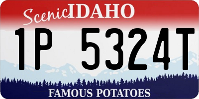 ID license plate 1P5324T