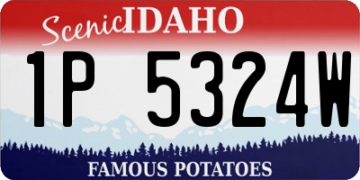 ID license plate 1P5324W