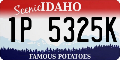 ID license plate 1P5325K