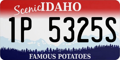 ID license plate 1P5325S