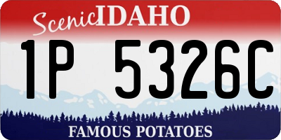 ID license plate 1P5326C