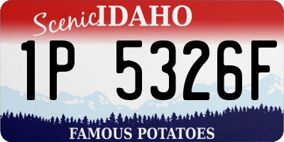 ID license plate 1P5326F