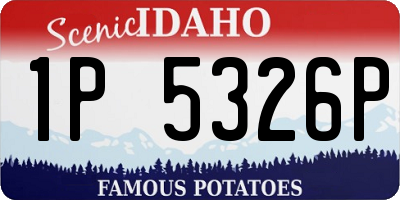 ID license plate 1P5326P