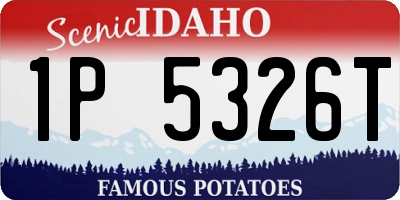 ID license plate 1P5326T