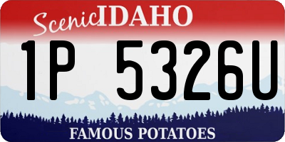 ID license plate 1P5326U