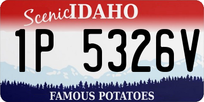 ID license plate 1P5326V