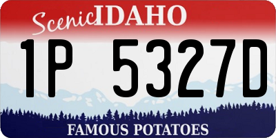 ID license plate 1P5327D