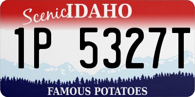 ID license plate 1P5327T