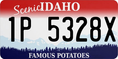 ID license plate 1P5328X