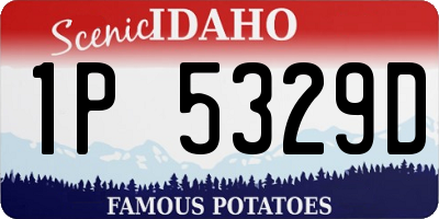 ID license plate 1P5329D