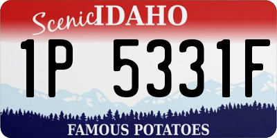ID license plate 1P5331F