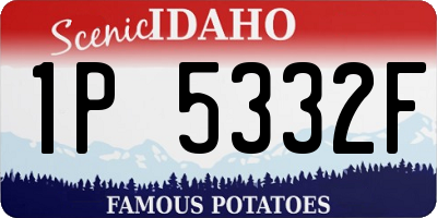 ID license plate 1P5332F