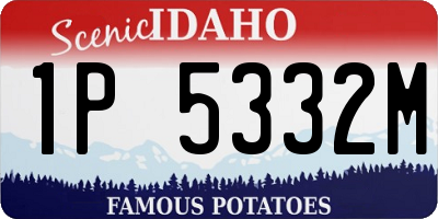 ID license plate 1P5332M