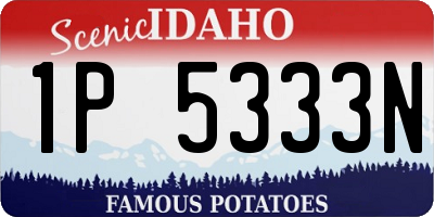 ID license plate 1P5333N