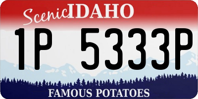 ID license plate 1P5333P