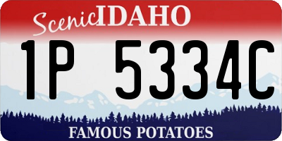 ID license plate 1P5334C