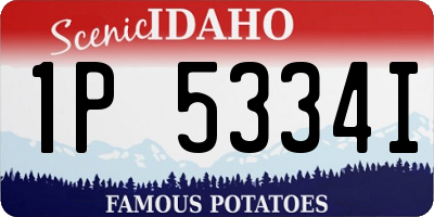 ID license plate 1P5334I