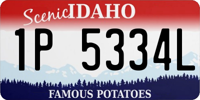 ID license plate 1P5334L