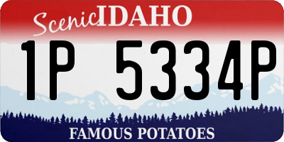 ID license plate 1P5334P