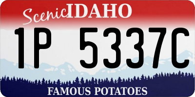ID license plate 1P5337C