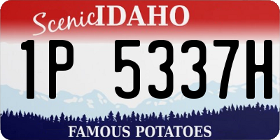 ID license plate 1P5337H