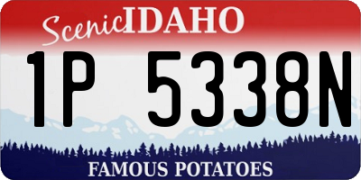 ID license plate 1P5338N