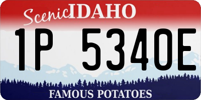 ID license plate 1P5340E