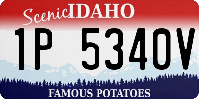 ID license plate 1P5340V