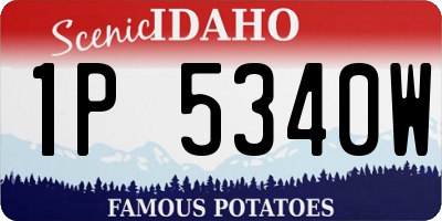 ID license plate 1P5340W
