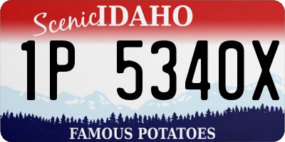 ID license plate 1P5340X