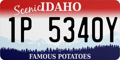 ID license plate 1P5340Y