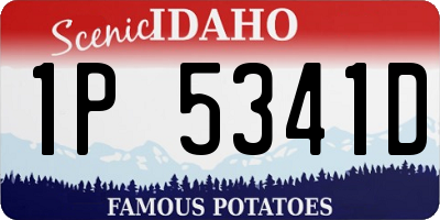 ID license plate 1P5341D