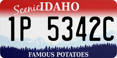 ID license plate 1P5342C