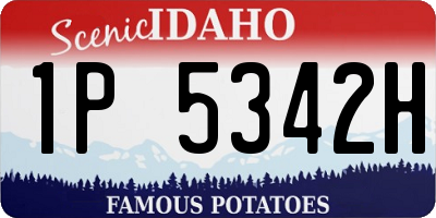 ID license plate 1P5342H