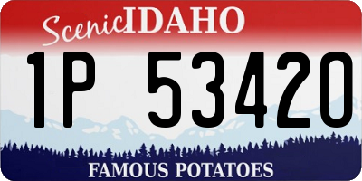 ID license plate 1P5342O