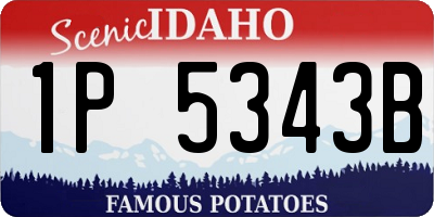 ID license plate 1P5343B