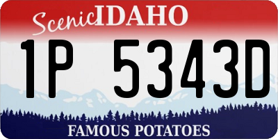 ID license plate 1P5343D