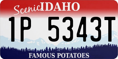 ID license plate 1P5343T