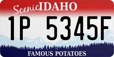 ID license plate 1P5345F