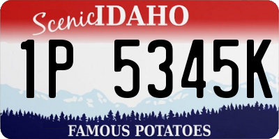 ID license plate 1P5345K