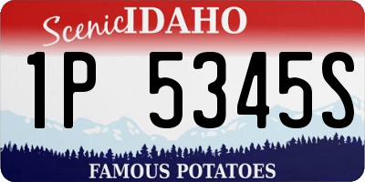 ID license plate 1P5345S