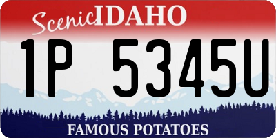 ID license plate 1P5345U