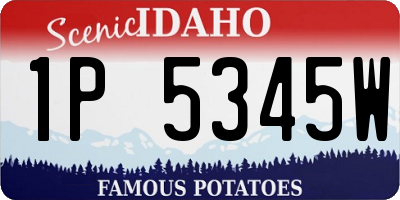 ID license plate 1P5345W