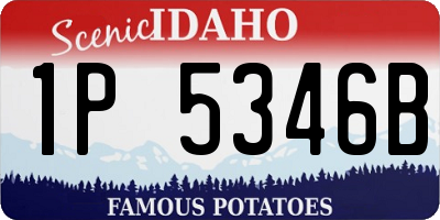 ID license plate 1P5346B