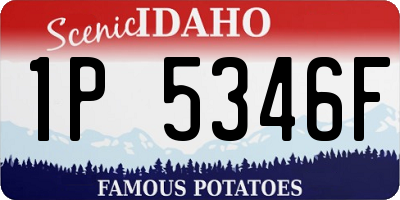 ID license plate 1P5346F