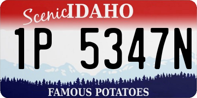 ID license plate 1P5347N